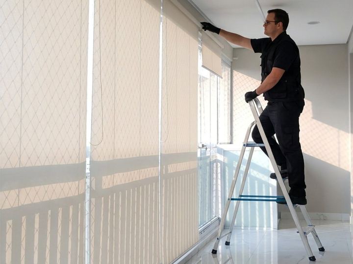 Higienização de persiana pela equipe LeWash